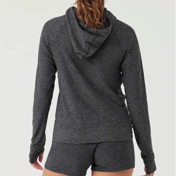 Outdoor Voices All Day CloudKnit Hoodie M charcoal loungewear with thumb holes - Picture 6 of 9